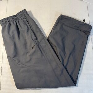 Nike Dri Fit Mens M Athletic Pants Gray Elastic Waist‎ Drawstring bottom Pockets